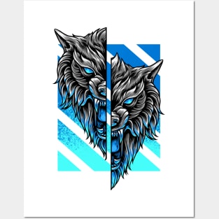 Wolf Head Posters and Art